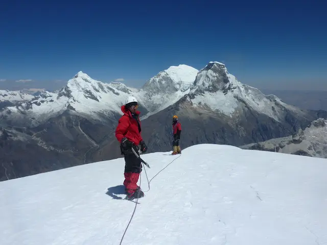 Santa Cruz Trek - Climbing nevado Pisco